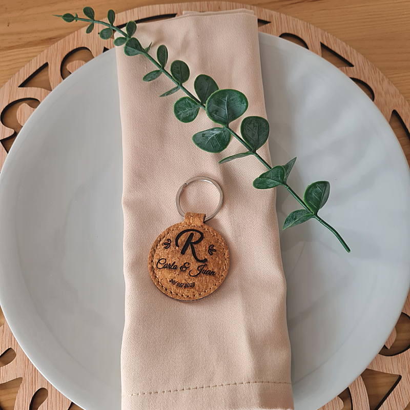 Llavero de corcho para eventos