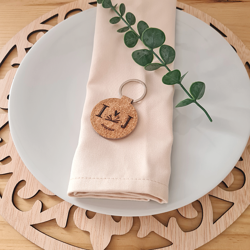 Llavero de corcho para eventos