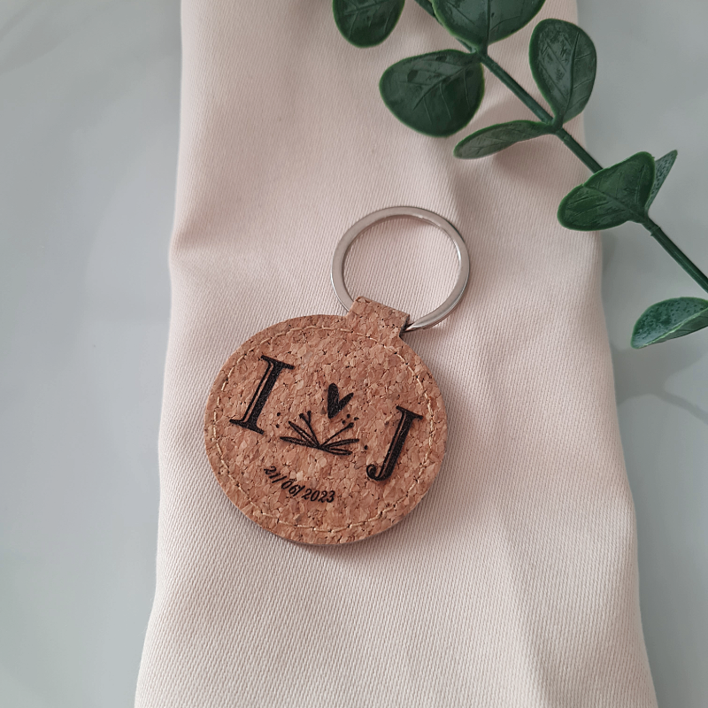 Llavero de corcho para eventos
